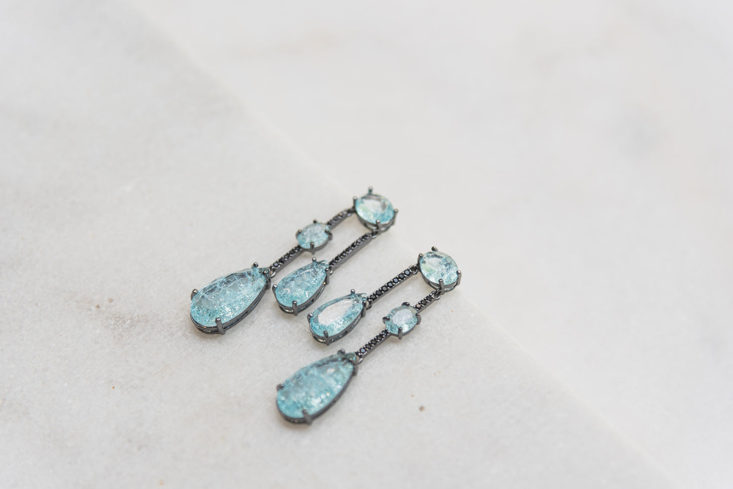 Aquamarine Asymmetric Drops