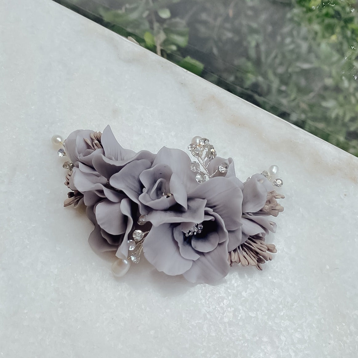 Gray Handmade Headpiece