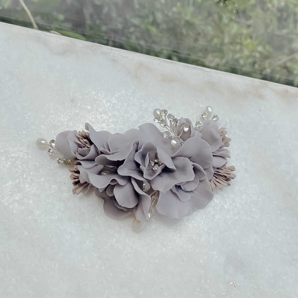 Gray Handmade Headpiece