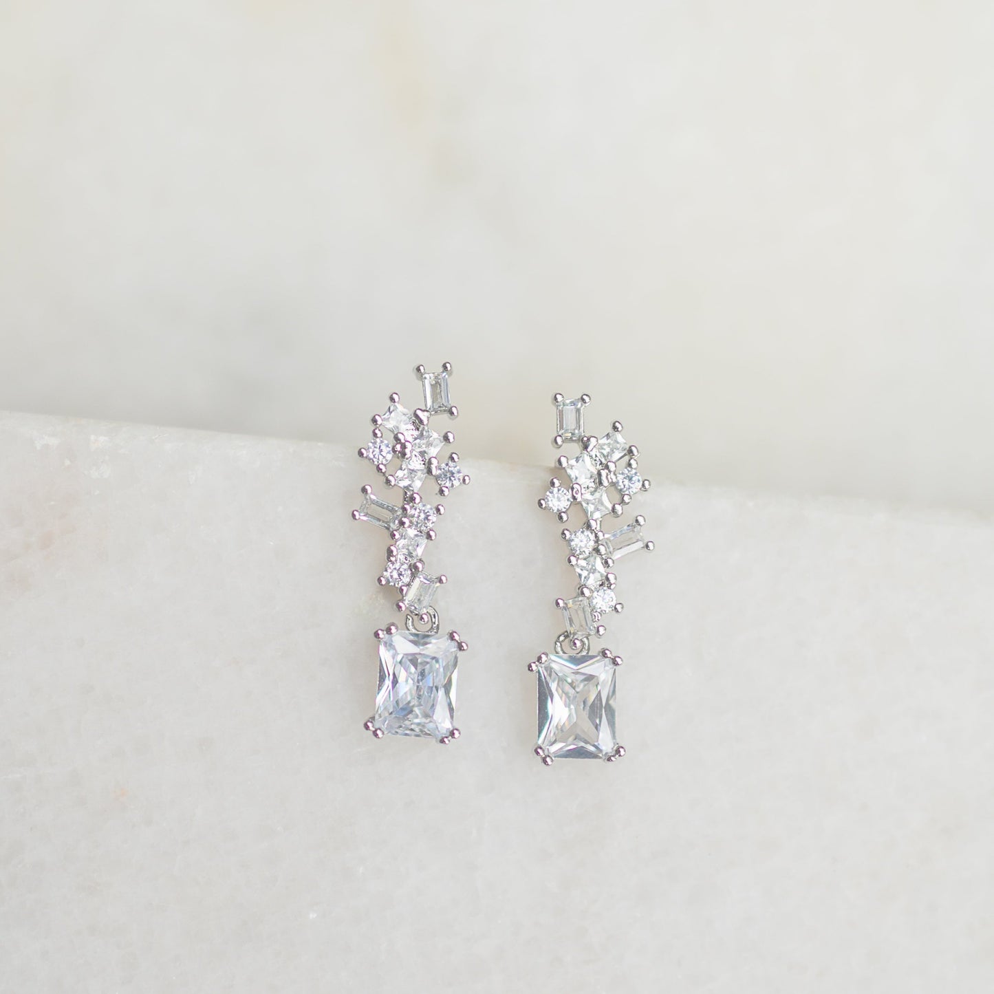 Baguette Cluster Square Drops