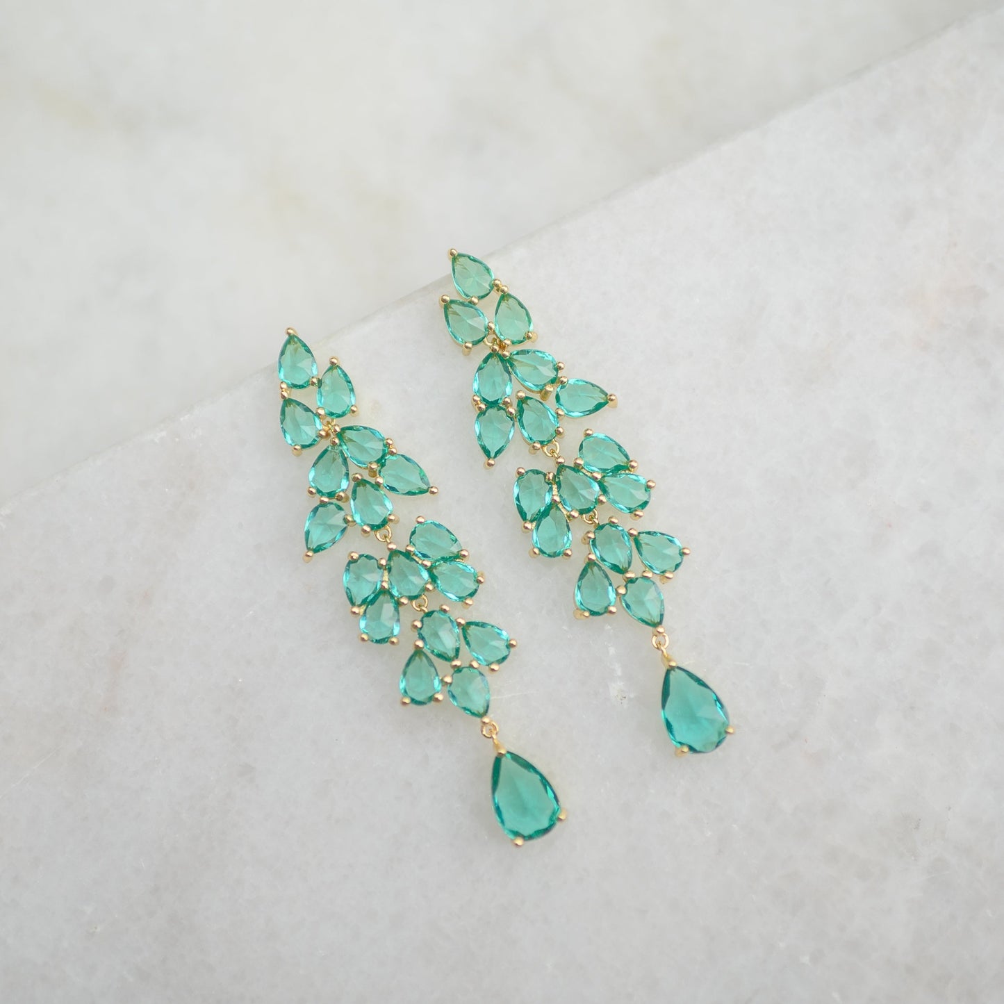 Long Teal Drops
