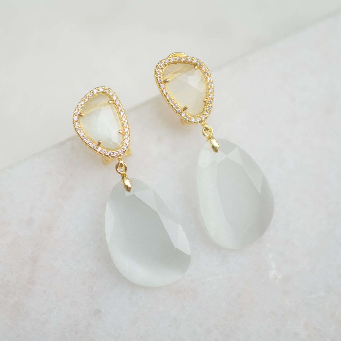 Asymmetric Drop Earrings