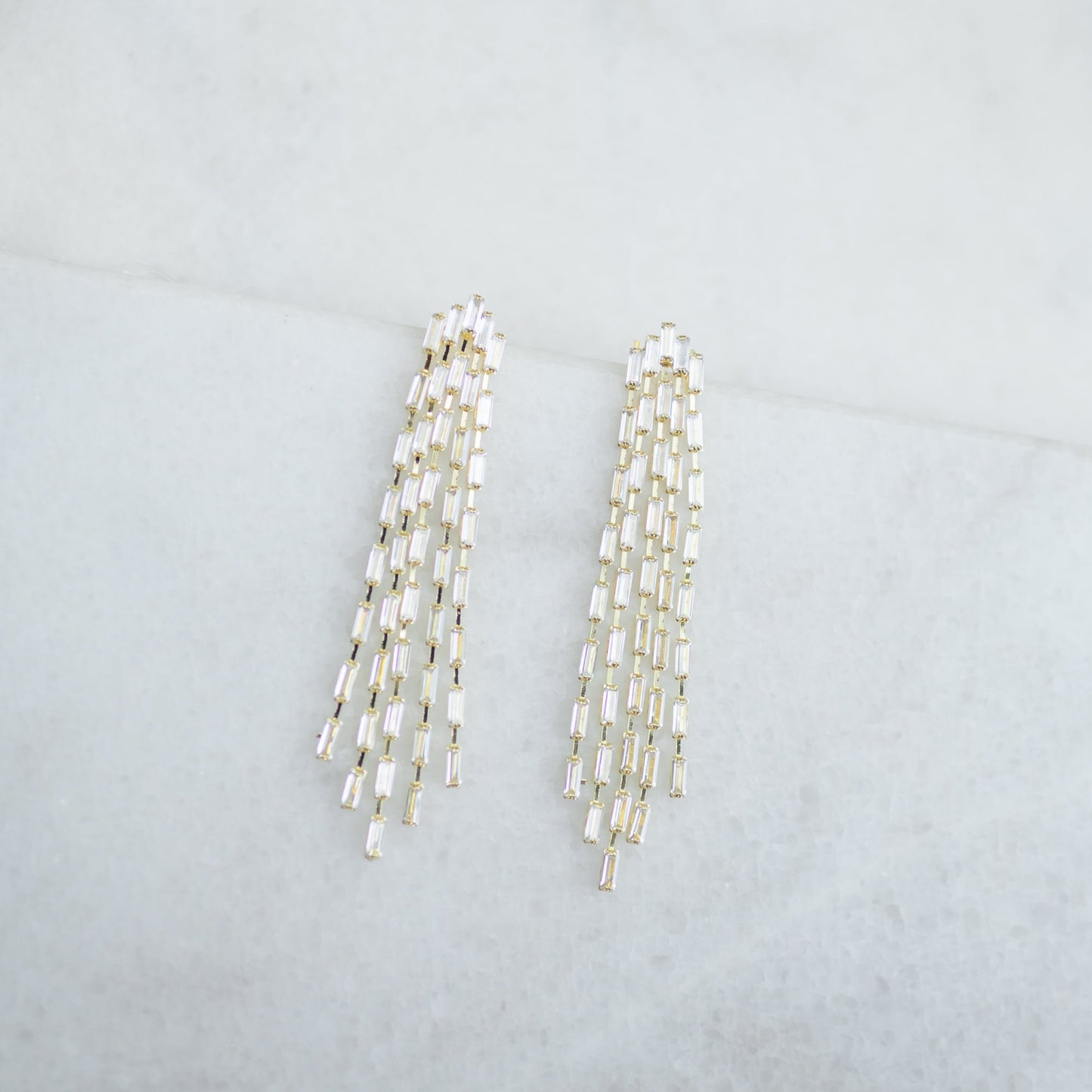 Baguette Crystal Waterfall