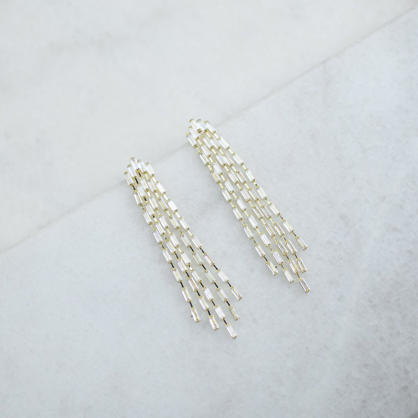 Baguette Crystal Waterfall