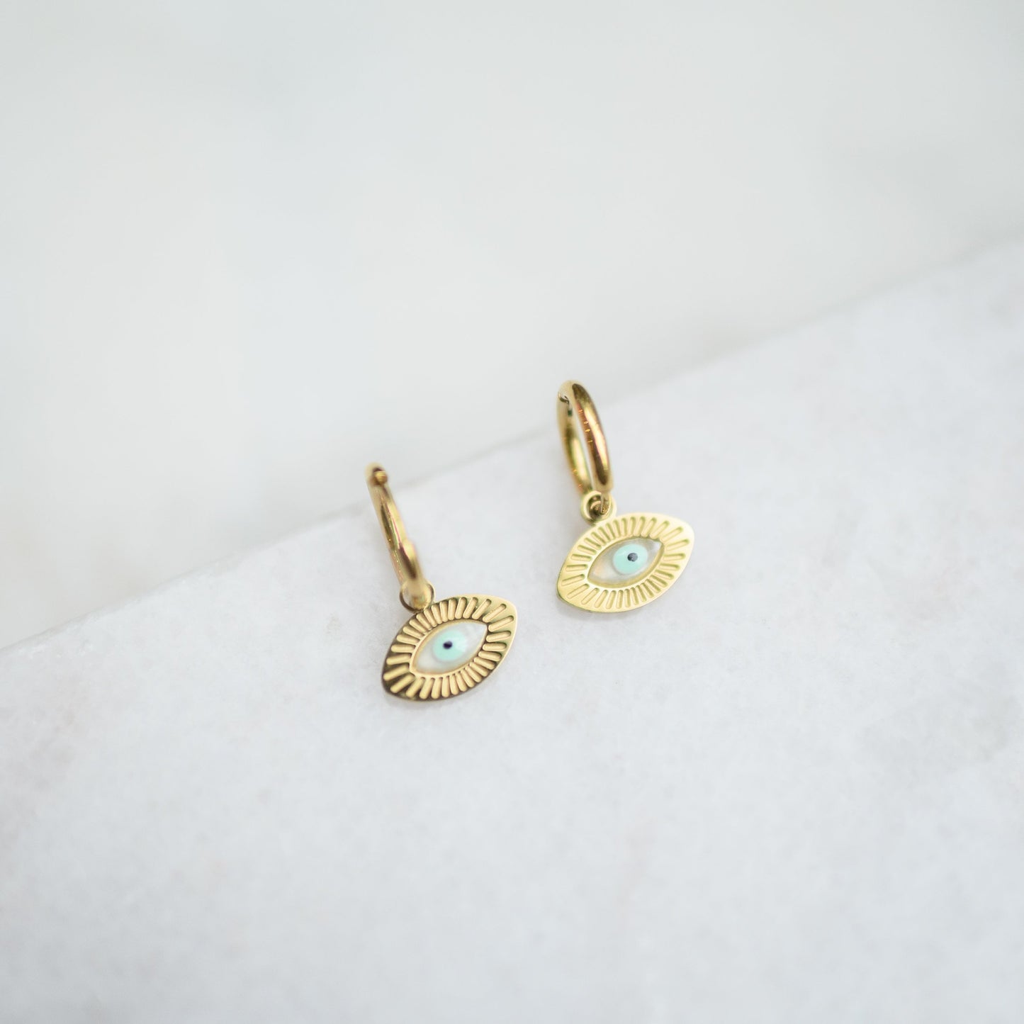 Evil Eye Small Hoops