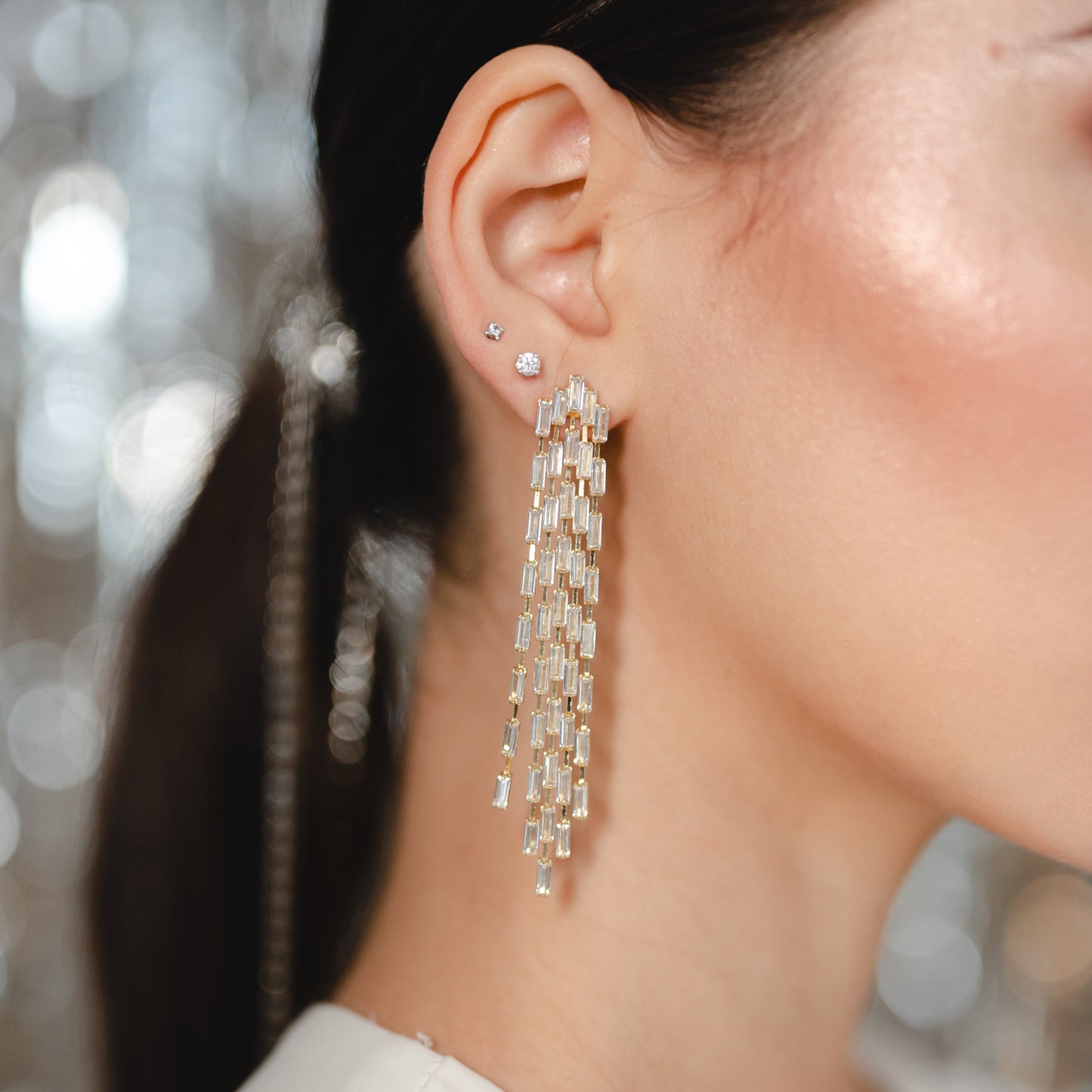 Baguette Crystal Waterfall