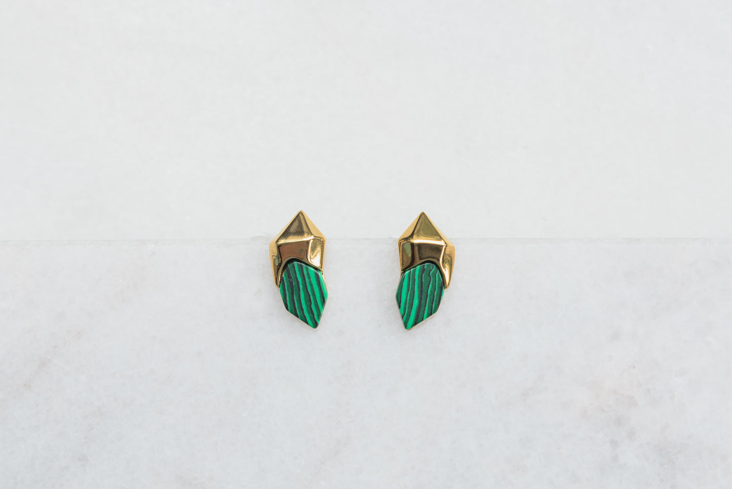 Malachite Irregular Studs