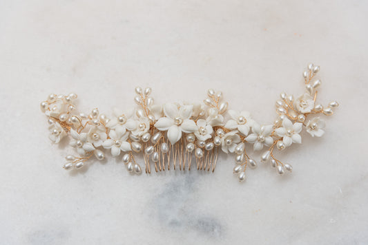 Pearl Blossom Hair Comb