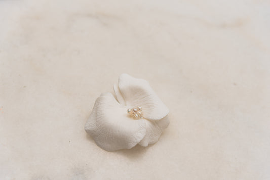 White Orchid Small Hair Pin