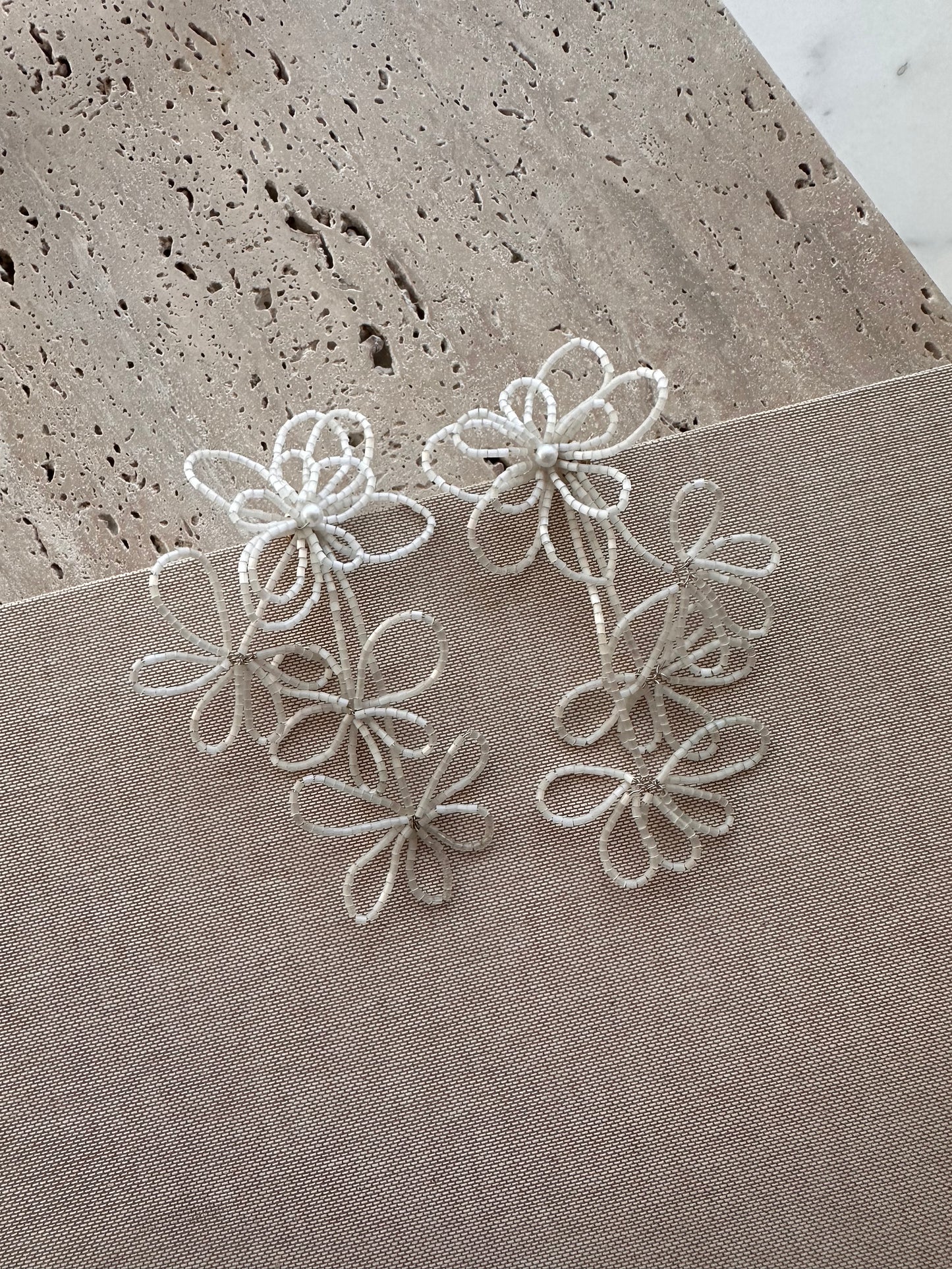 Beaded Flower Earrings