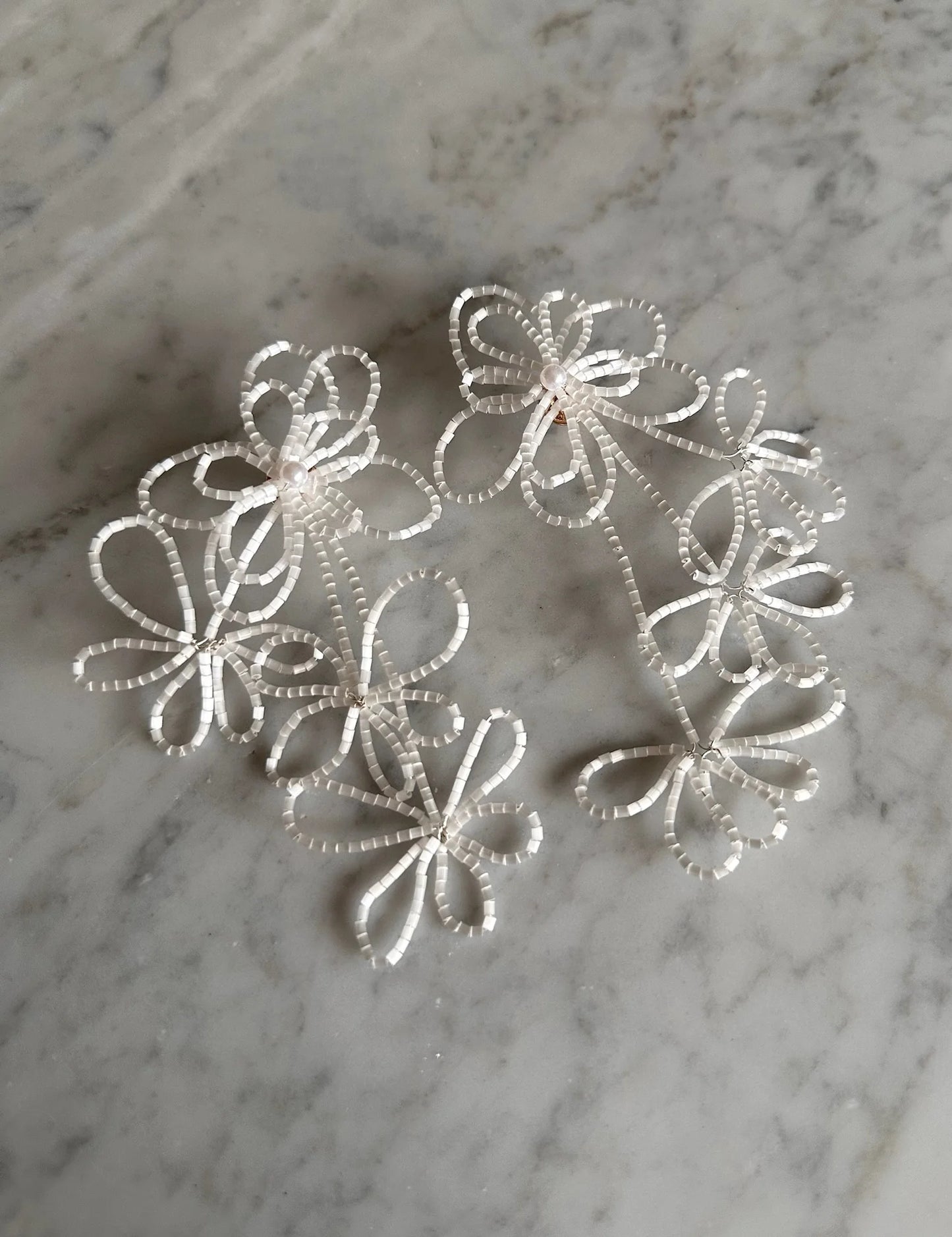 Beaded Flower Earrings