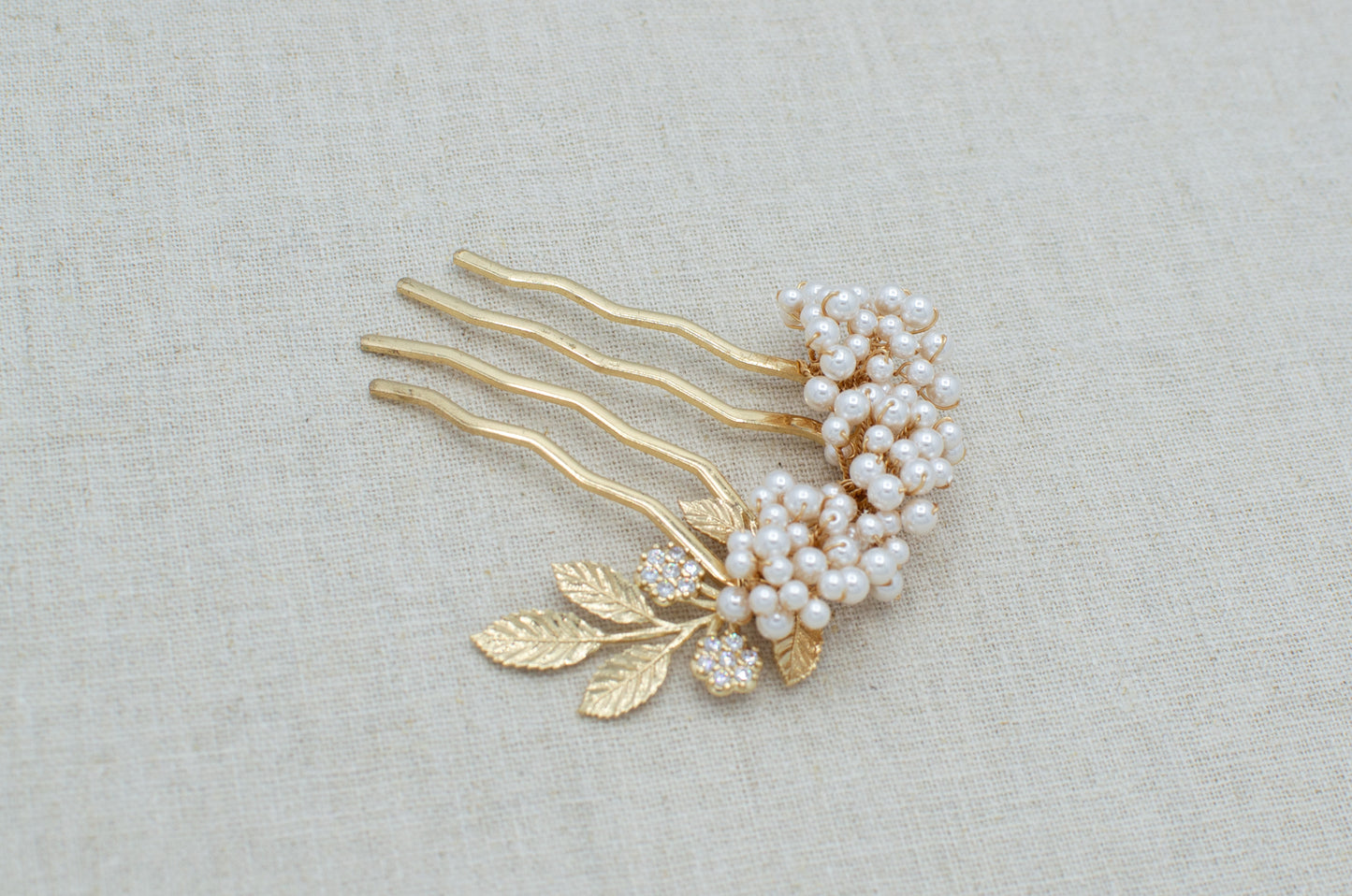 Peineta de Mini Perla Rose gold