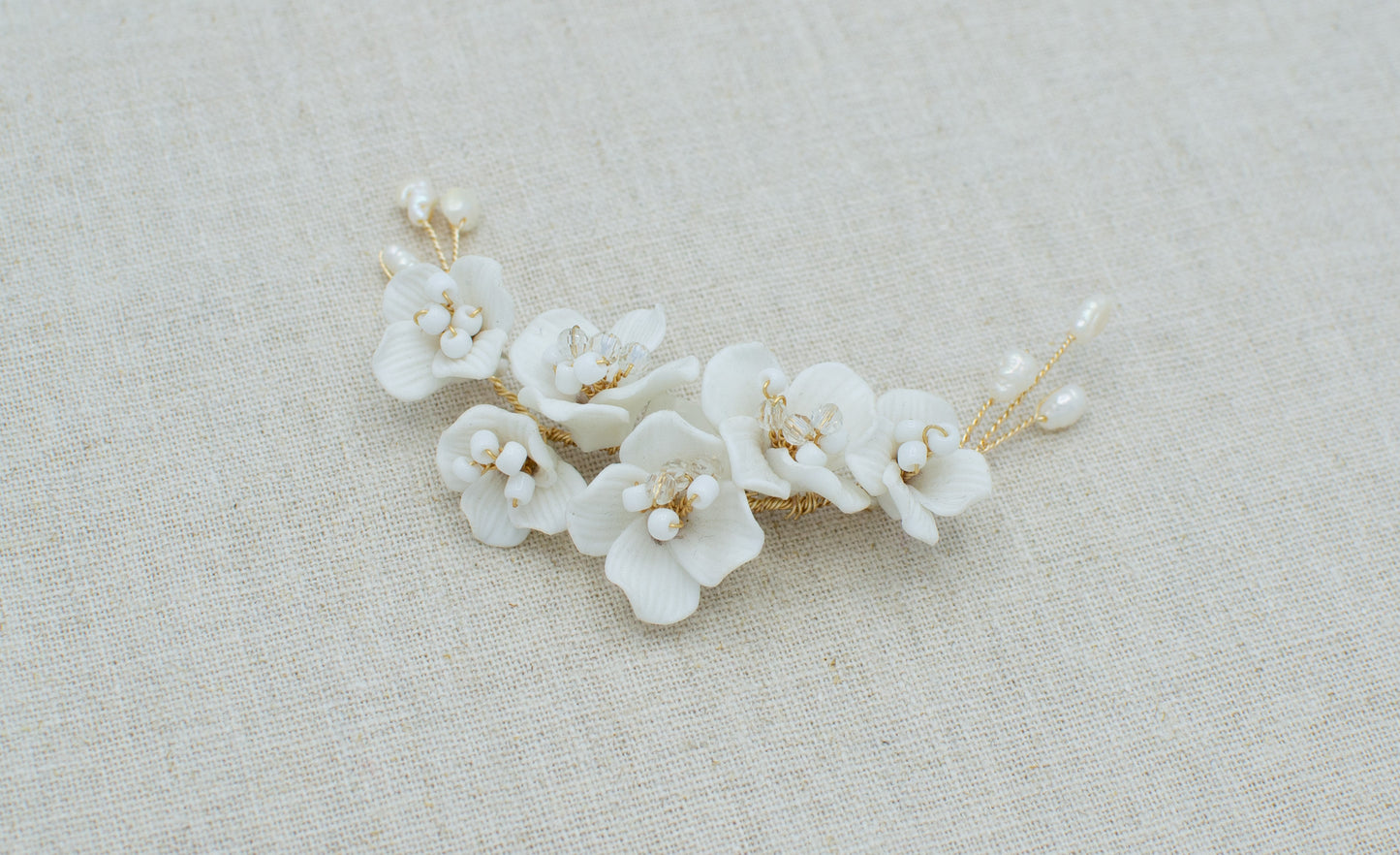 Tocado Flores Porcelana Mini